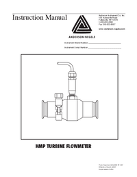 Thumbnail of document Manual - HMP Turbine Flow Meter